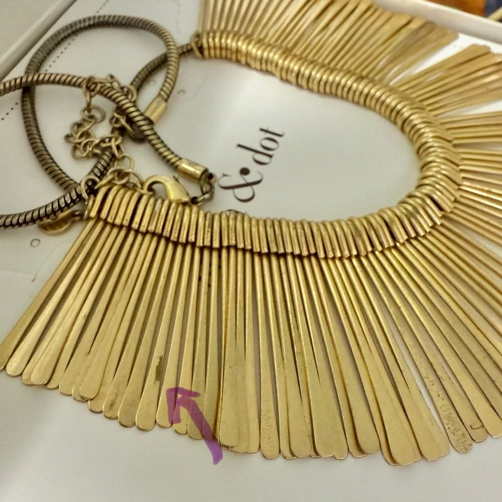 Stella&Dot Gold Essential Fringe Necklace